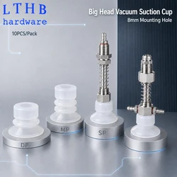 10PCS White Silicone Vacuum Suction Cups 8mm Mounting Hole SP DP MP Bellows Vacuum Pads for Industrial Automation Robot Gripper