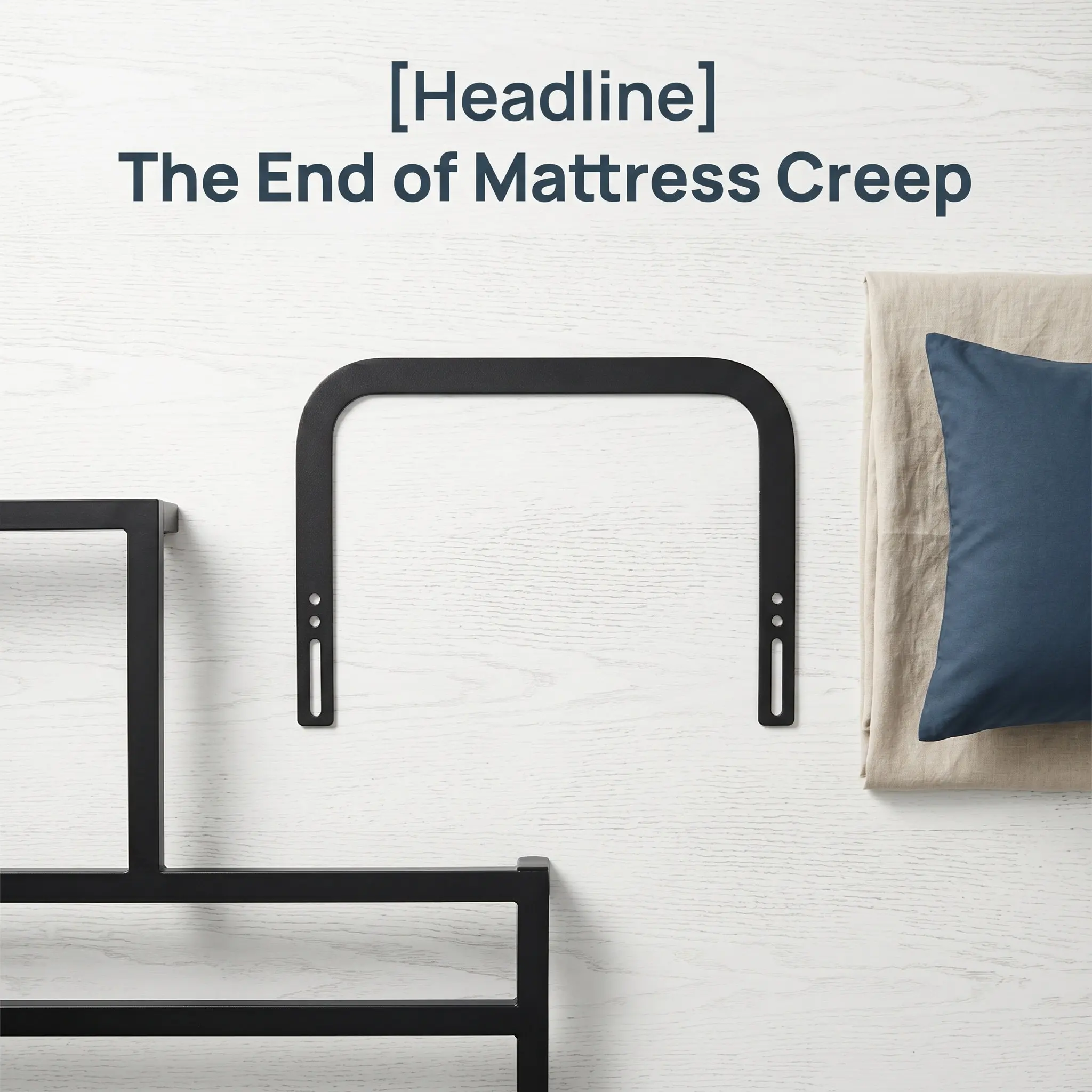 Mattress Stopper Metal Bed Frame U Shape Non-Slip Gripper Retainer Bar 2.17x1.5 Bed Frame 3Mm Thick Mattress Holder Prevent