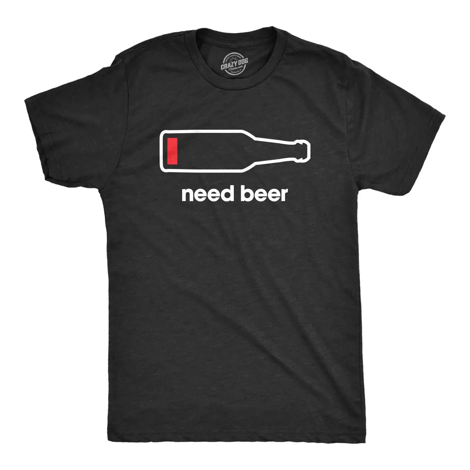 Mens Need Beer T Shirt Funny Low Battery Dad Sarcastic Humor vintage Washed Unisex Stretched Stylish Breathable Soft Casual