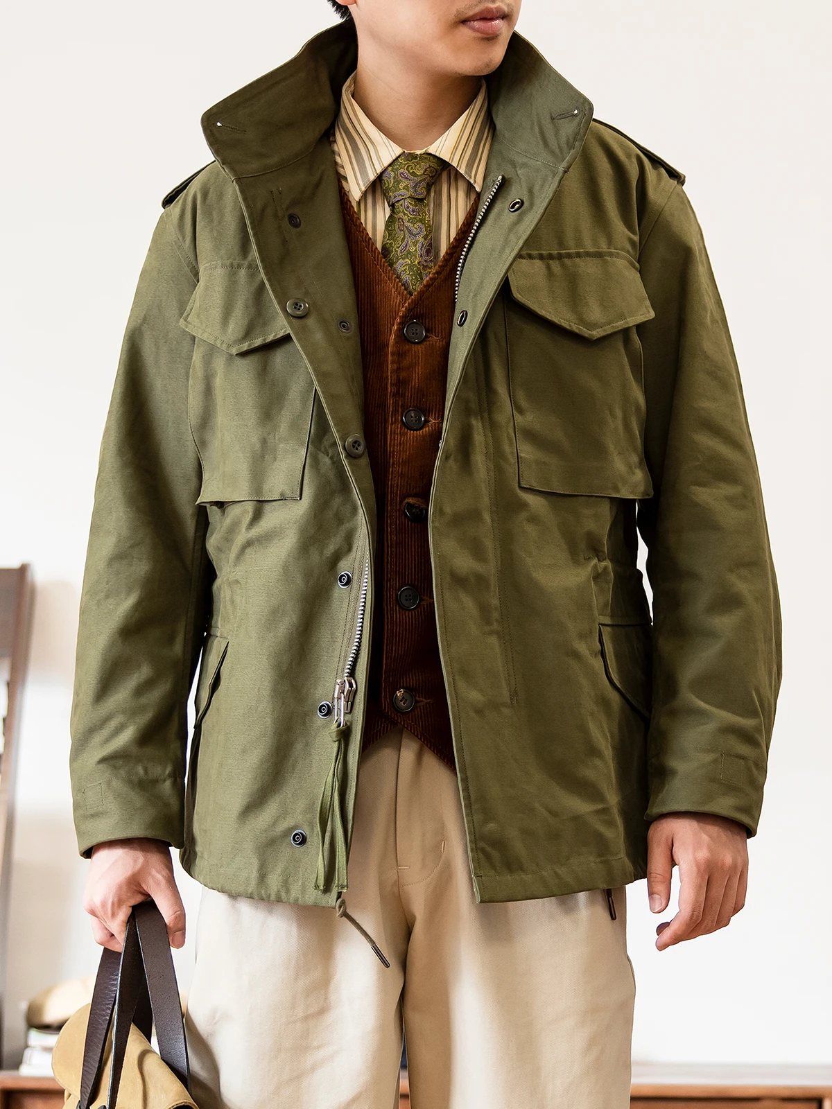 American Retro M65 Jacket for Men, Og107 American Version Field Work Jacket, War Trench Coat