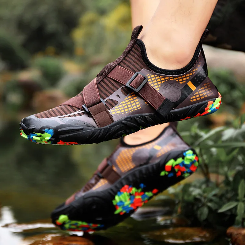 

2022 NEW Men Quick-Dry Wading Shoes Water Shoes Breathable Aqua Upstream Antiskid Outdoor Sports Wearproof Beach Sneakers