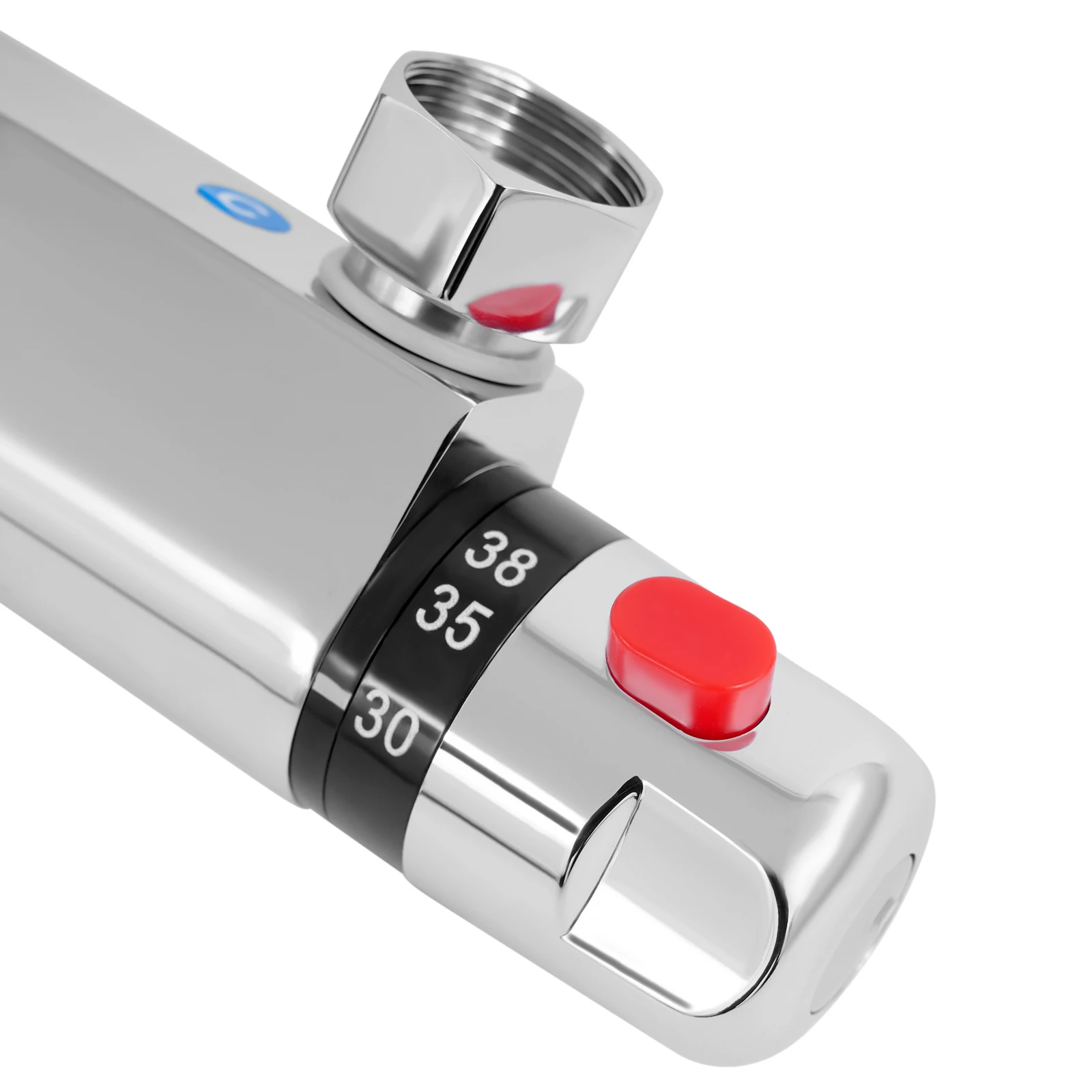 Duschventil Thermostatisches Mischventil 4 Zoll Messing-Wasserkontrollventil mit Abwärtsauslass für Badezimmer-Dusche – Detail 8