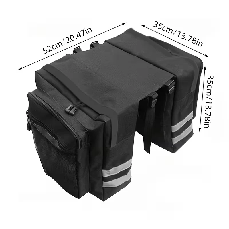 Cycling Double Side Rear Rack Bike, Multifunctional Storage Bag, Bicycle Tail Seat Pannier Pack, Luggage Carrier Bike Bag