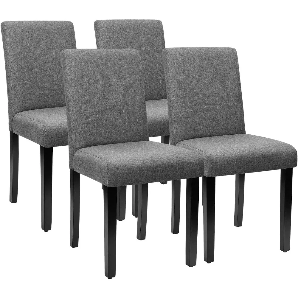 Dining Chairs Upholstered Parson Urban Style Kitchen Living Room Side Padded Chair with Solid Wood Legs Set of 4