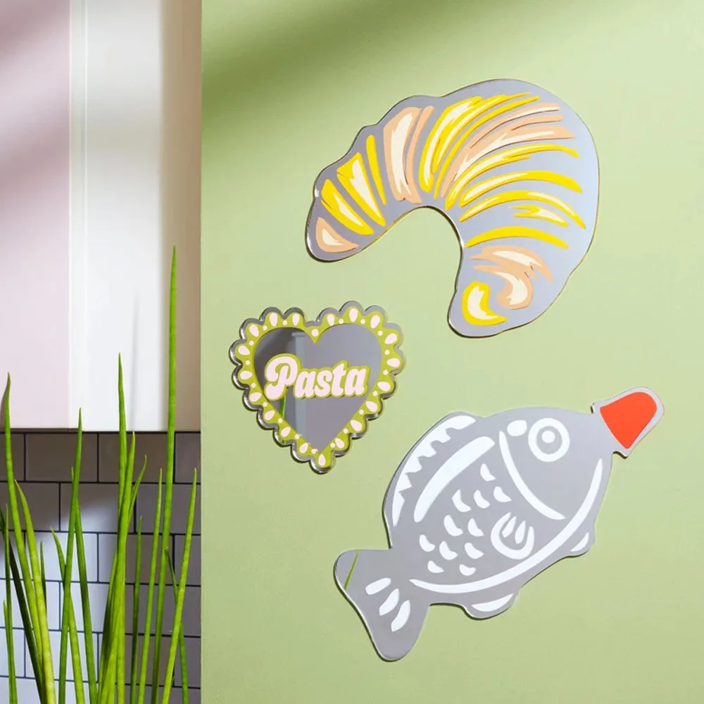 3D Soy Sauce Fish Sushi Acrylic Mirror for Wall 3D Wall Hanging Mirror Wall Art Decor for Home Studio Office view 5