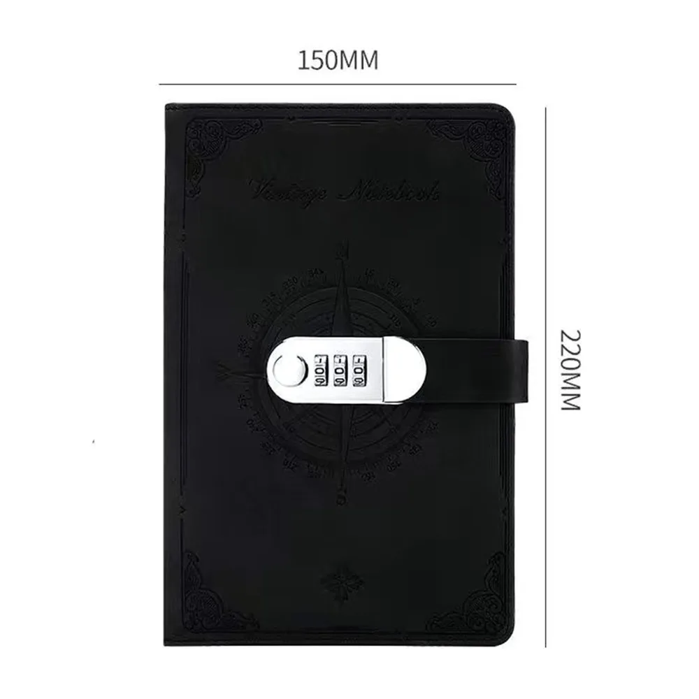 200-Page Password Notebook Stationery Diary Book A5 Notebook With Lock Protecting Secrets Smooth Writing Travelers Journal