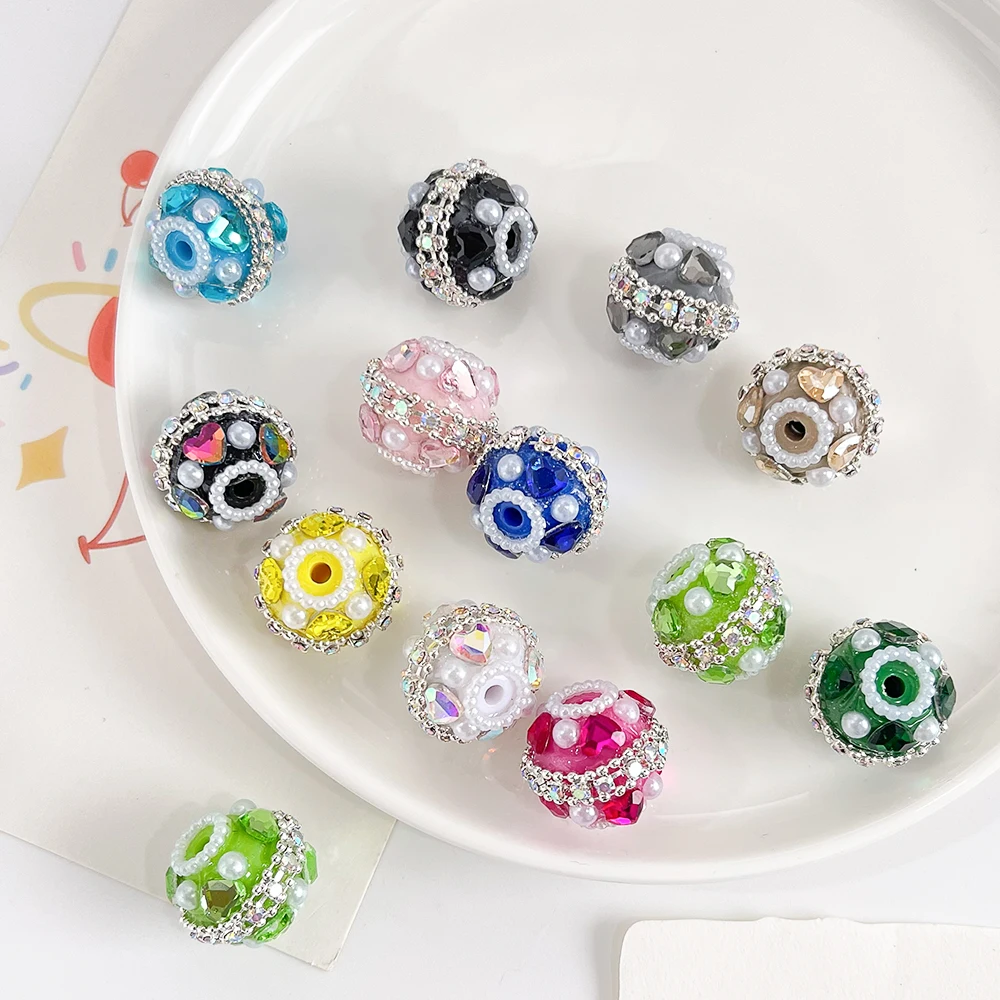 

Cordial Design 15*20MM 50Pcs Fancy Beads/Hand Made/DIY Beads/Rhinestone Effect/Round Shape/Jewelry Findings & Components #19607