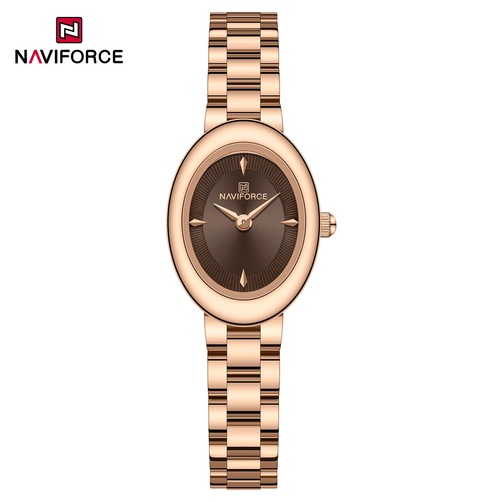 NAVIFORCE 5081 Women's Quartz Watch Small Dial 30M Waterproof Stainless Steel Bracelet Elegant Ladies Watch relogio feminino