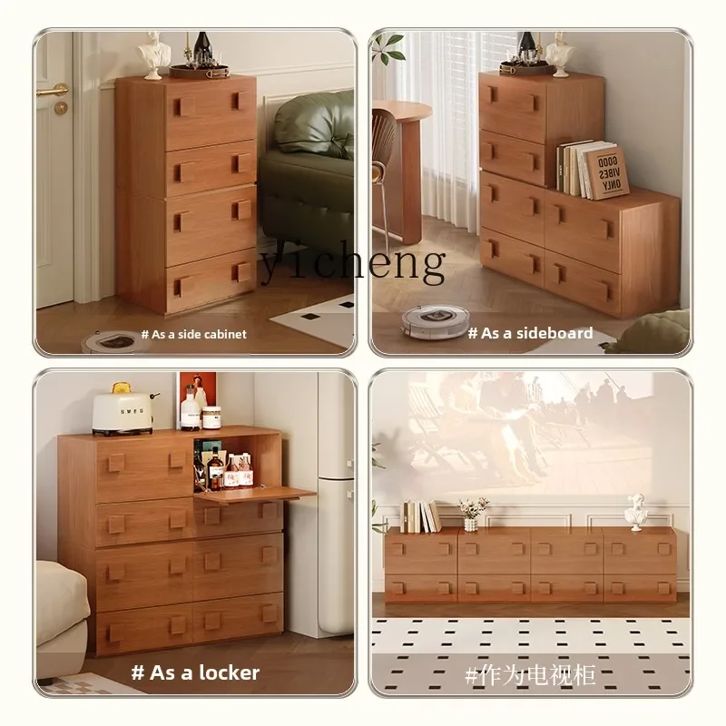 H9- solid wood card door cabinet TV cabinet living room home floor log wind module combination cabinet new