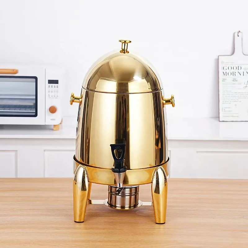 12L Buffet Supplies Gold Stainless Steel Beverage Dispenser Hot Coffee Chafer Urn