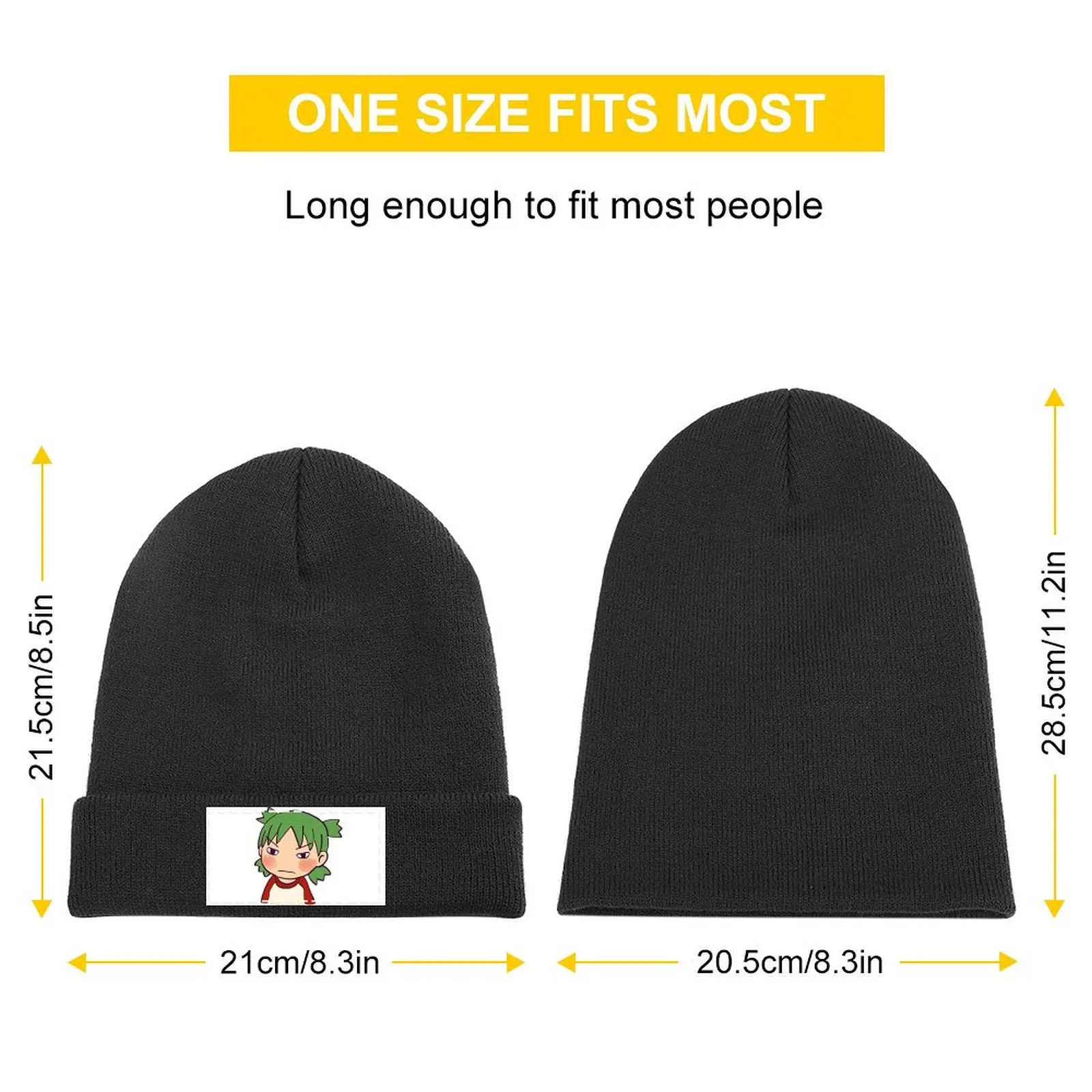 I draw yotsuba sulking / yotsuba reaction meme Knitted Cap |-F-| Dropshipping For Girls Men's