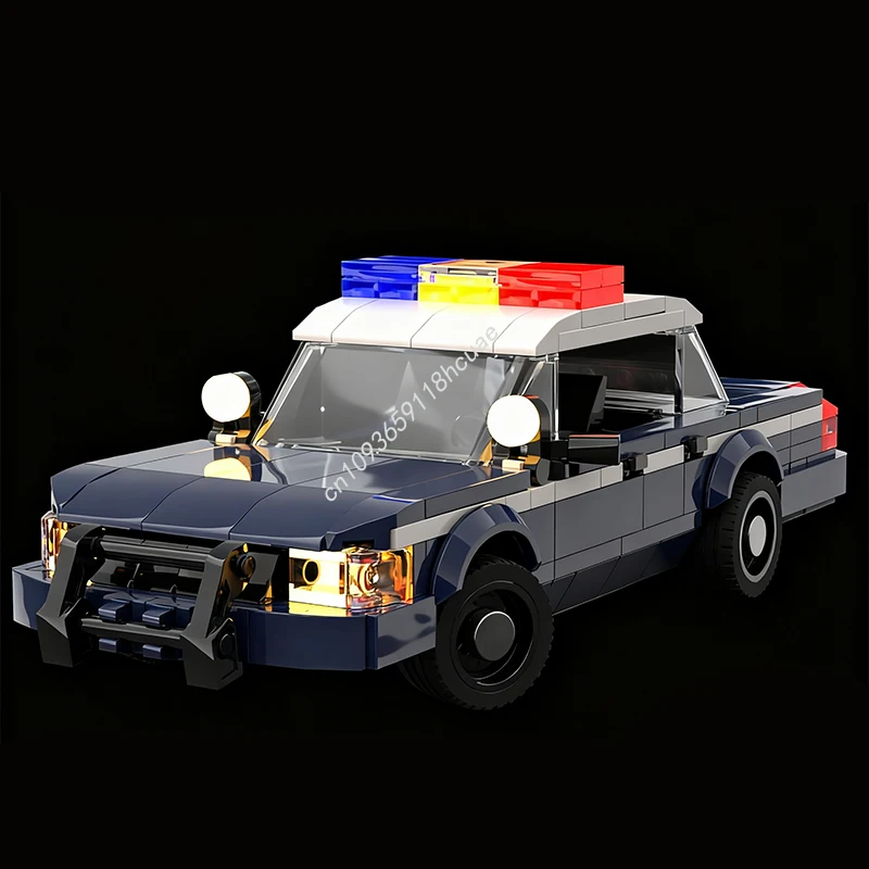 401 pçs moc forders coroa victoria ii polícia interceptor v2 cidade campeões supercar modelo blocos de construção brinquedos do miúdo presente natal