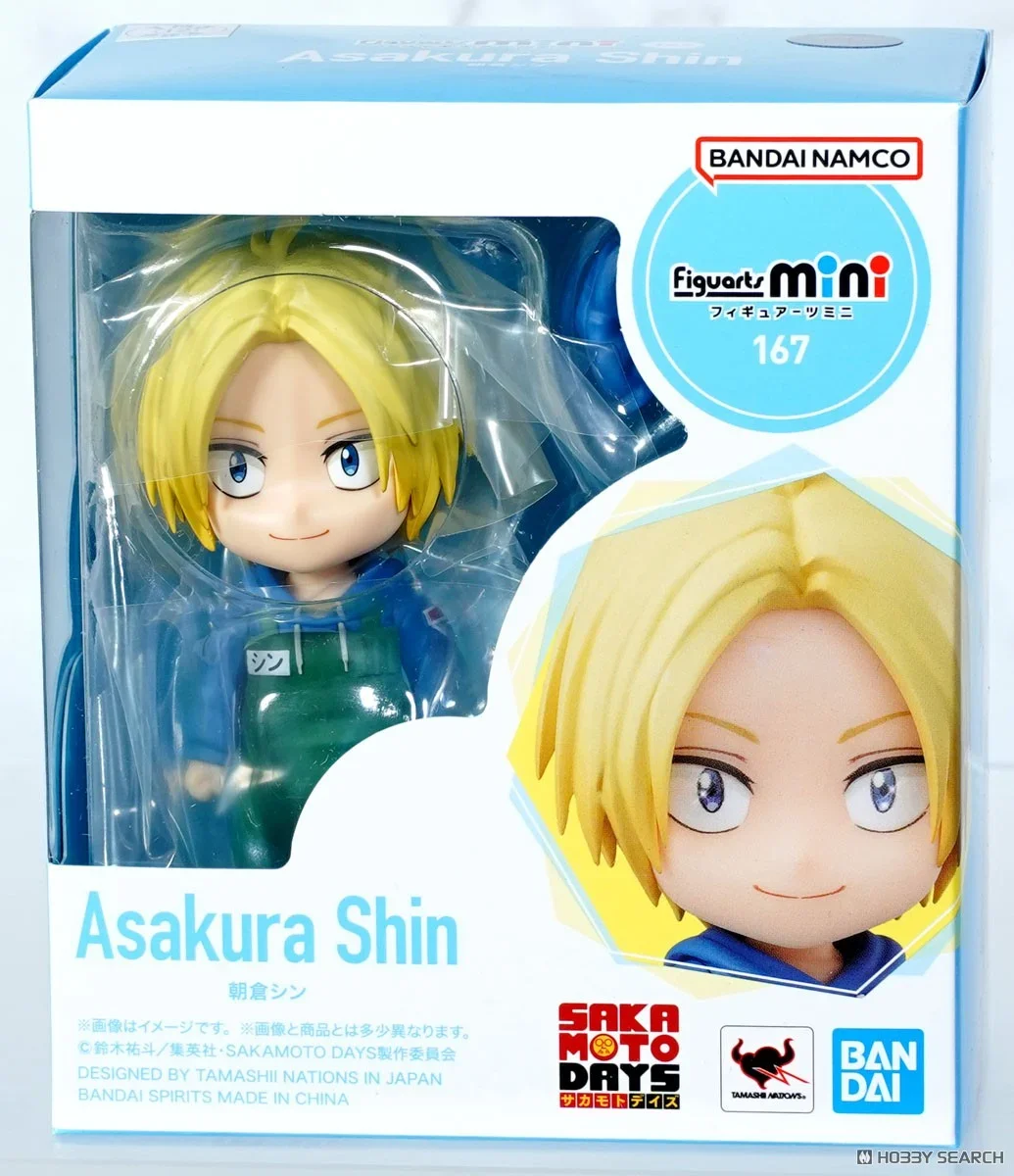 Bandai sakamoto dias figuras de ação modelo sakamoto asakura q-versão figuras conjuntas ativas figuarts mini série boneca brinquedo original