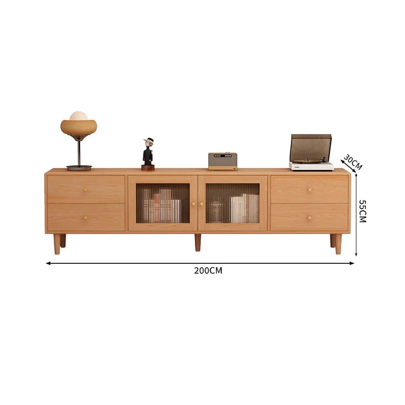 حامل تلفزيون جمالي فرنسي مع أدراج، حامل تلفزيون تجميل أنيق وحديث، أثاث غرفة المعيشة للتلفزيون في منتصف القرن #2