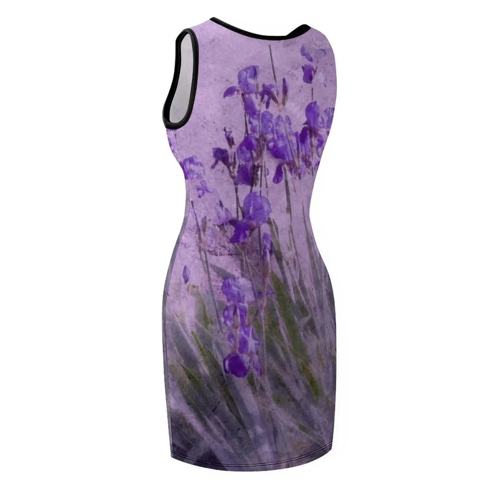 Purple Irises Sleeveless Sundress women evening dress party dresses women Clothing female sensual sexy dress for women