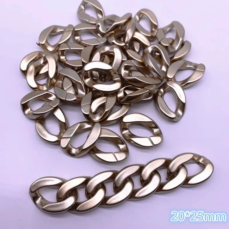 New 20pcs 12*15/13*16/15*20/20*25mm Acrylic Twisted Chains Assembled Parts Beads Diy Jewelry Findings Accessories