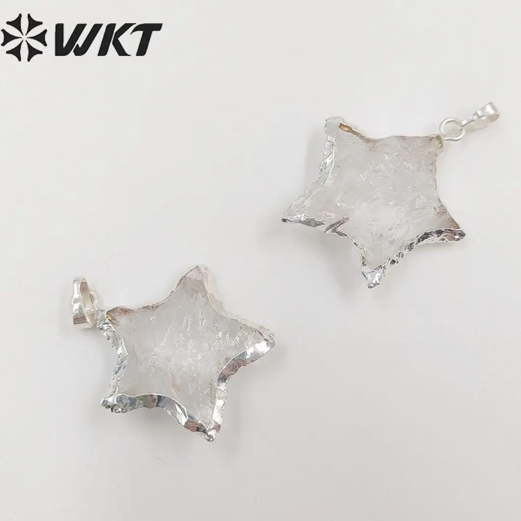 WT-P1326 Handmake Knotted Crystal Quartz Pendant With 18k Real Gold Plated For Women Jewlery Making