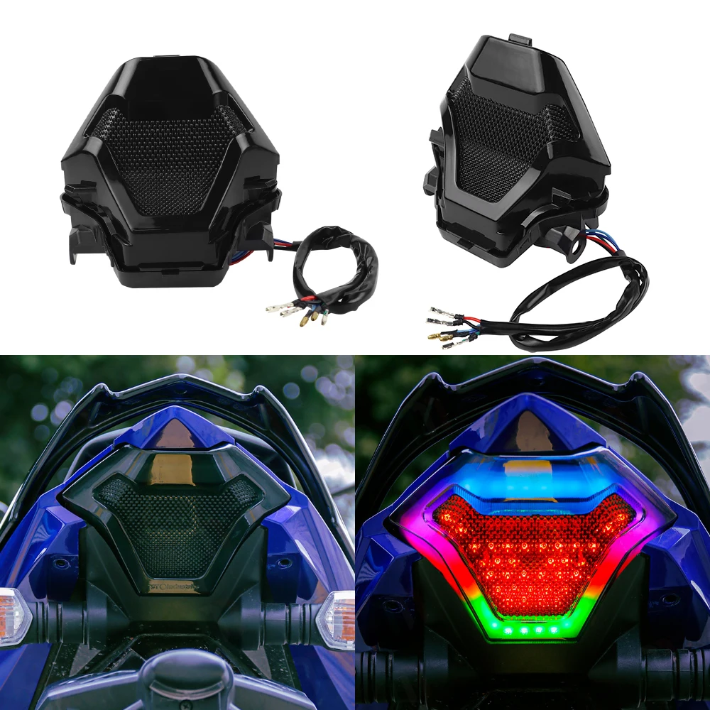 Motorcycle LED Taillight Brake Rear Turn Signal Indicator Lamp Tail Light For Yamaha YZF R3 R25 Y15ZR FZ07 MT07 LC150 MT-07 YZ-F