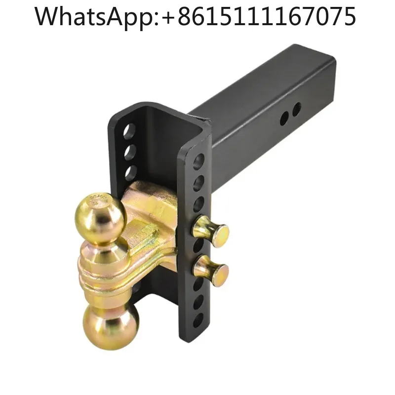 Adjustable Dual Ball Trailer Hitch 6 Inch Drop Rise For 2.5