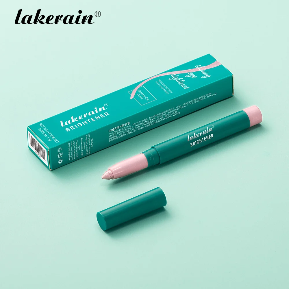 Stick Sombra com Afiador, Sombra de Olho, Lying Silkworm Highlighter Pen, Maquiagem Olhos, Pérola Rosa, Alto brilho, Brilho Brilhante