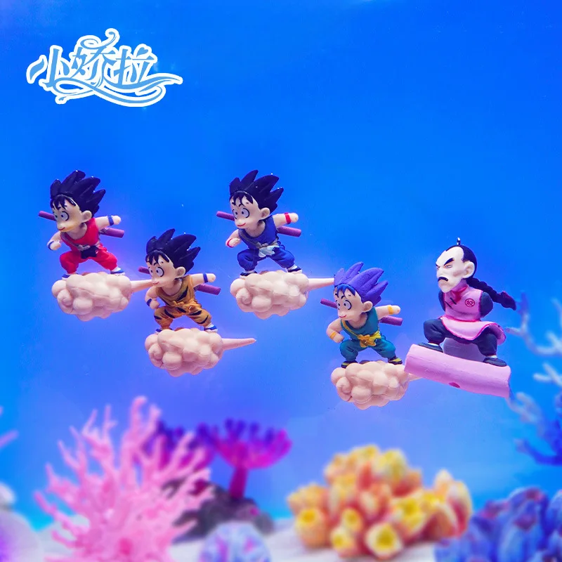 Anime Dragon Ball Son Goku Q Version Mini Action Figure PVC Model Toys Car decoration fish tank water feature pendant Gifts