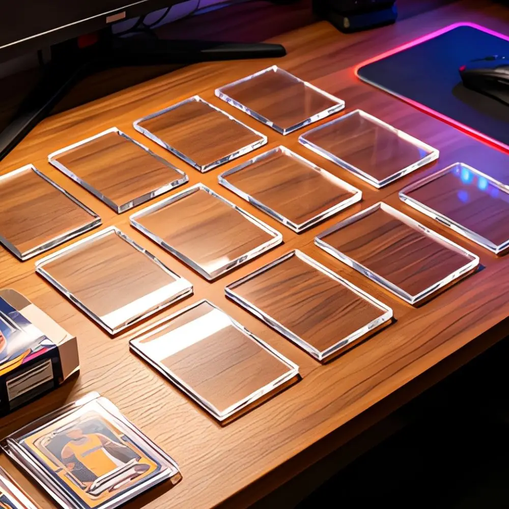 9pcs Waterproof Clear Plastic Card Brick Hard Shell Protector Collectible Trading Storage Box YMY
