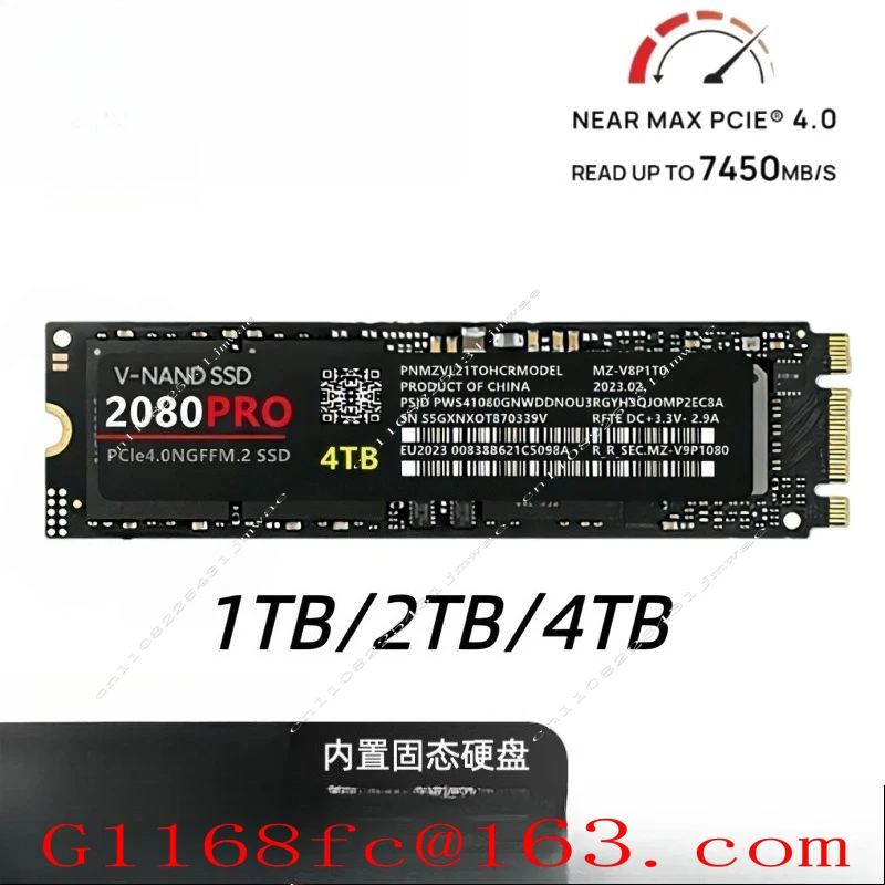 High Speed M2 Solid State Drive 2080PRONGFF Dual Port SSD2t4t1t Expansion for Computer