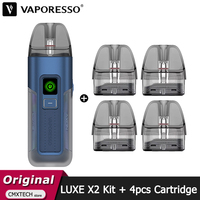 Original Vaporesso LUXE X2 Kit 40W Vape + Extra 4pcs 5ml LUXE X Pod Cartridge 0.6ohm Or 0.8ohm COREX 2.0 E Cigarette