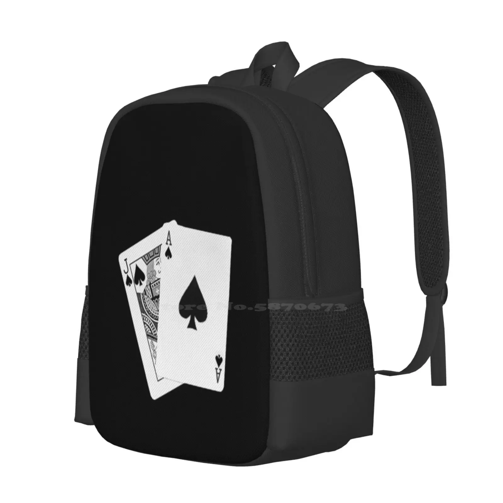 Mask Bag Backpack For Men Women Girls Teenage Vegas Casino Blackjack