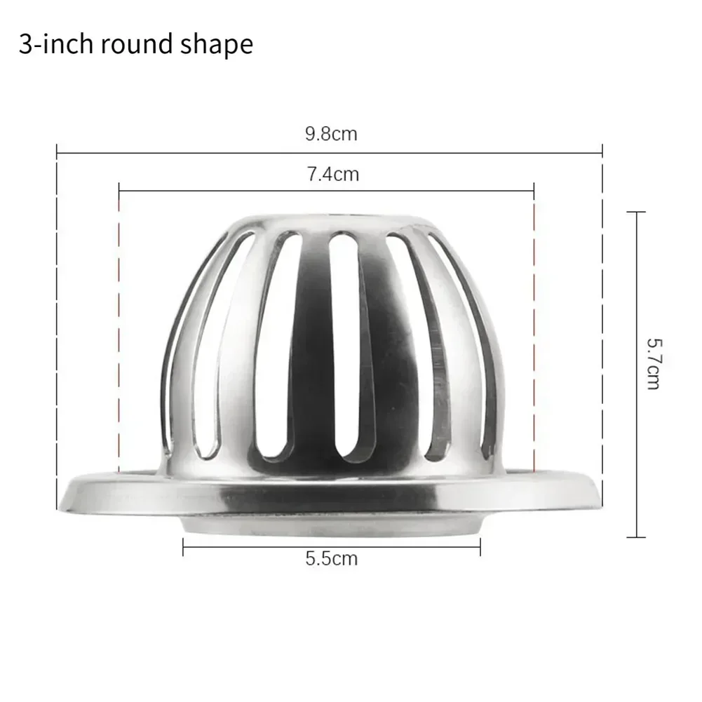 3/4/5inch Stainless Steel Gutter Leaf Guard Downpipe Protection Roof Pipes Roof Rain Gutter, Rain Gutter, Balcony Downspout