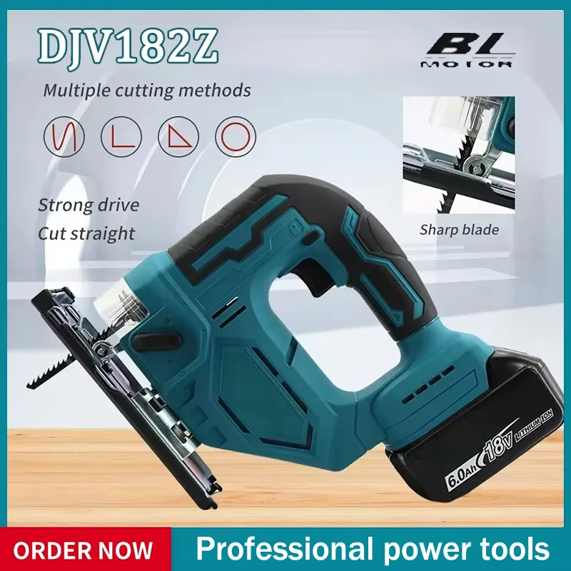 

Fit Makita DJV182Z Cordless 18V Lithium Battery Rechargeable Electric Jig Saw Curve Saw Woodworking Cutting Multifunction Saw
