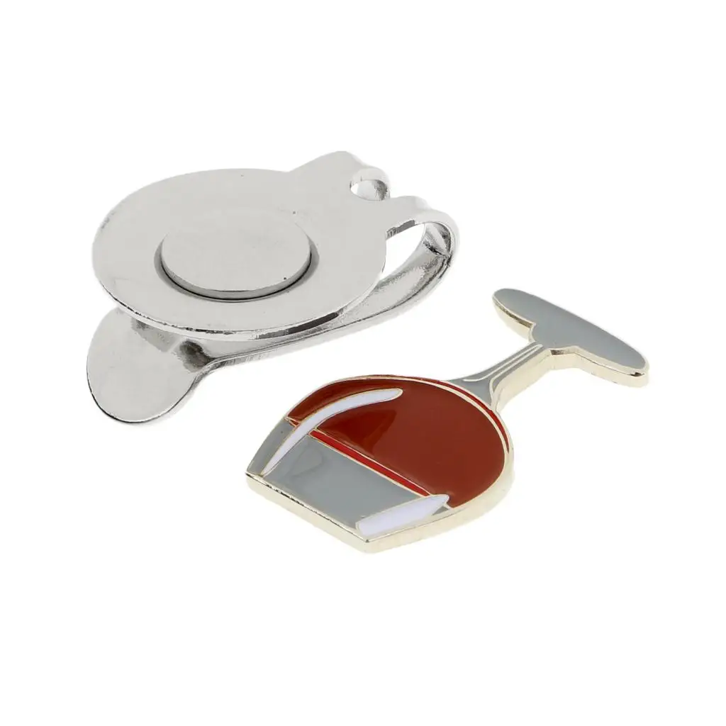 Detachable Magnetic Golf Ball Marker and Hat Cap Clip Alloy Mini Hook Wine Cup Style Golf Gadgets for Outdoor Putting Use