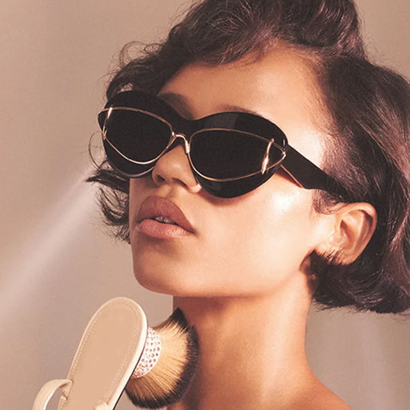 نظارات شمسية للرجال نظارات شمسية للنساء على طراز الهيب هوب الشرير الكلاسيكي، مناسبة لتسلق الجبال والسياحة واستخدام الشاطئ