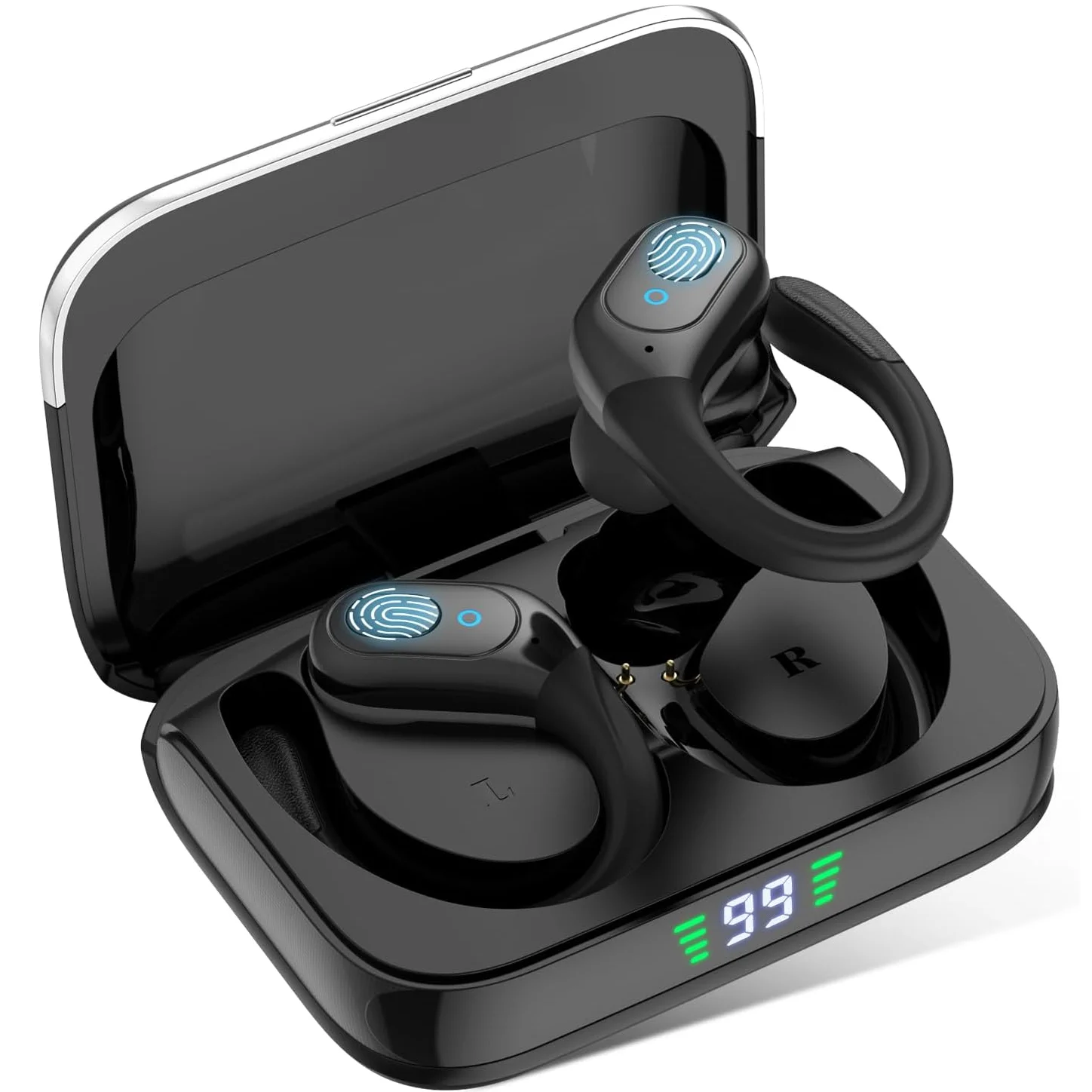 TWS Wireless Earphones Bluetooth 5.3 Sports Headphone IPX7 Waterproof Headsets Touch Control 9D Stereo Headset with Mic Earpiece