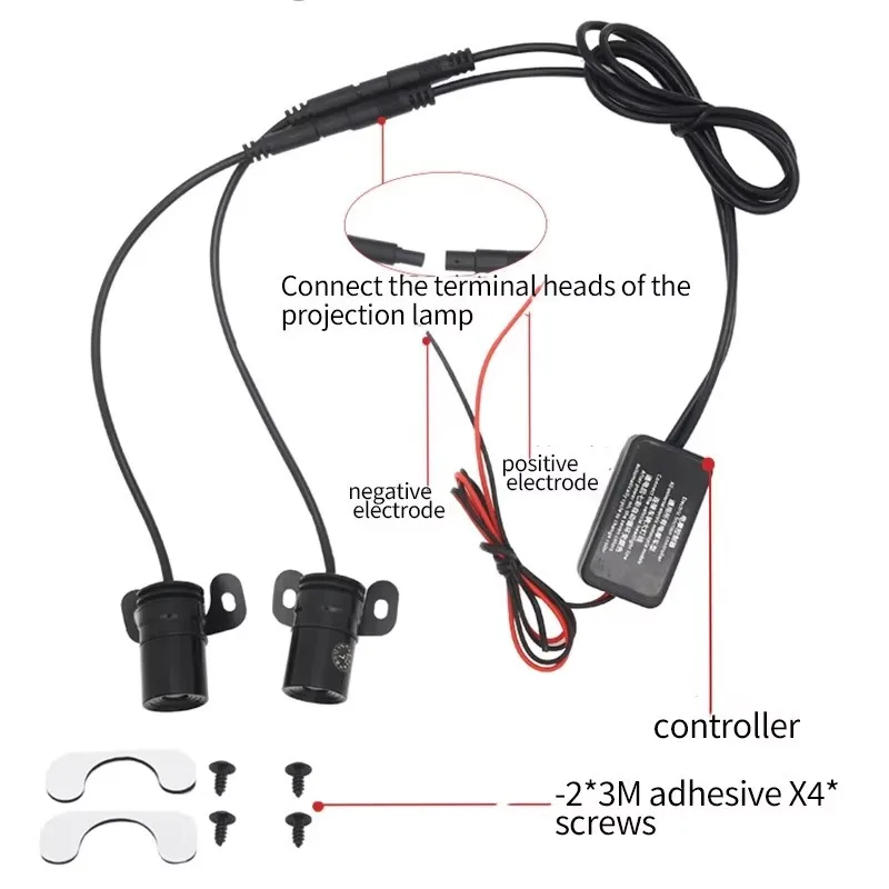

Popu для 1 пары мотоциклетных модифицированных декоративных ламп, крыльчатые фонари для мотоцикла, светодиодные лампы приветствия, крылья ангела, проекционные огни