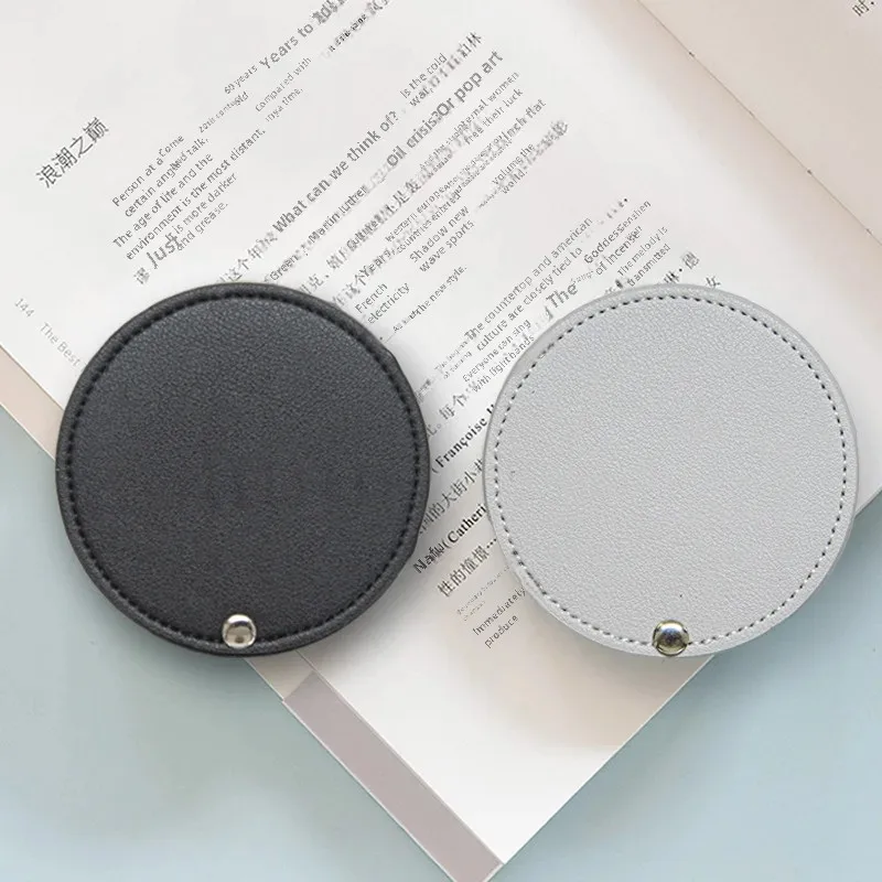 Gift Portable PU Makeup Mirror Fashion Advertising Gift Beauty Mirror Manufacturers Wholesale Rotating Leather Makeup Mirror