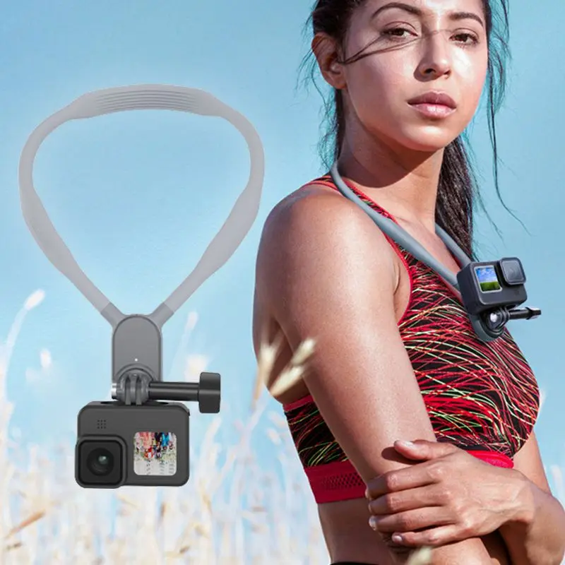 Magnetic Hanging Neck Mount Necklace Holder Lanyard Strap for GoPro Sports Camera Shoot POV Bike Motorcycle for DjI Insta360 etc