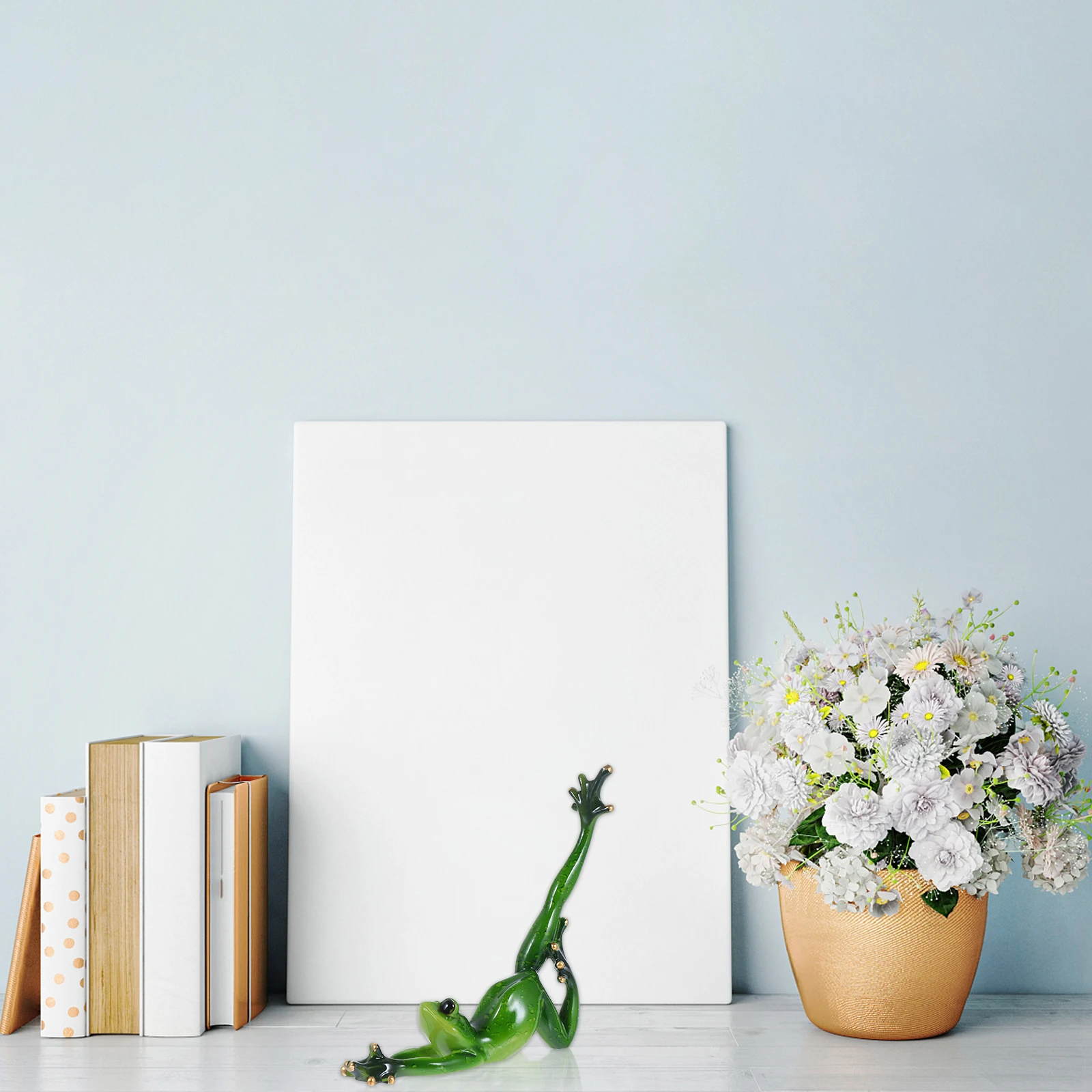 

Yoga Frog Ornament Sculpture Shape Figurine Home Decoration Glass Realistic Resin Frog-shape Lightweight