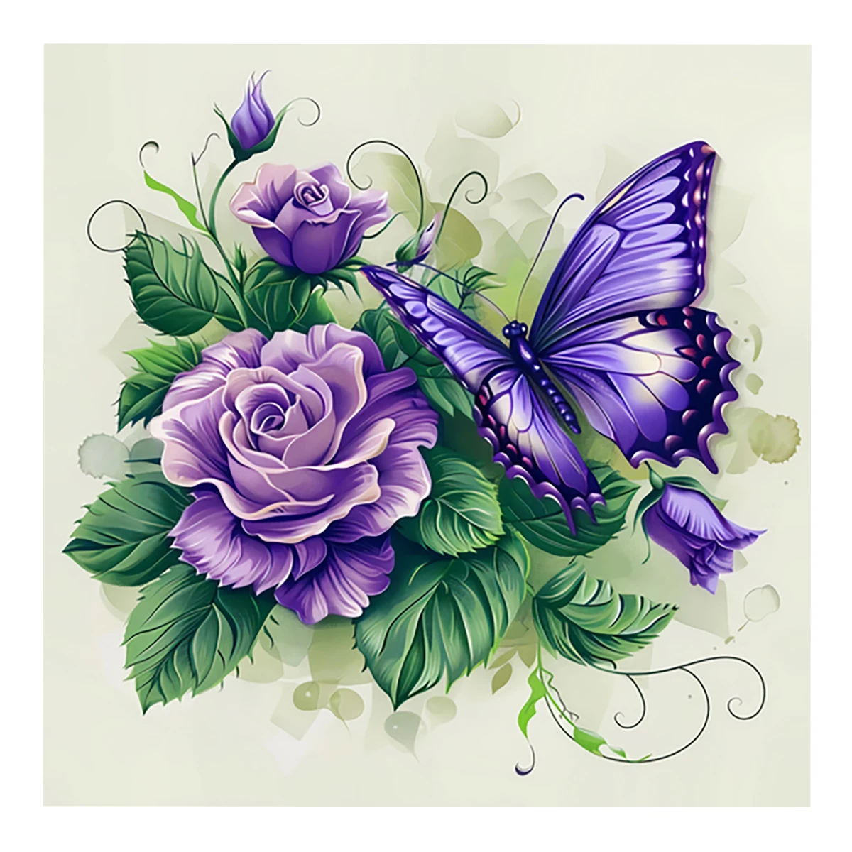 Flowers and Butterflies Printed Cross Stitch Kits DIY Set Living Room Decoration Paintings New Crafts Handmade Embroidery Kit