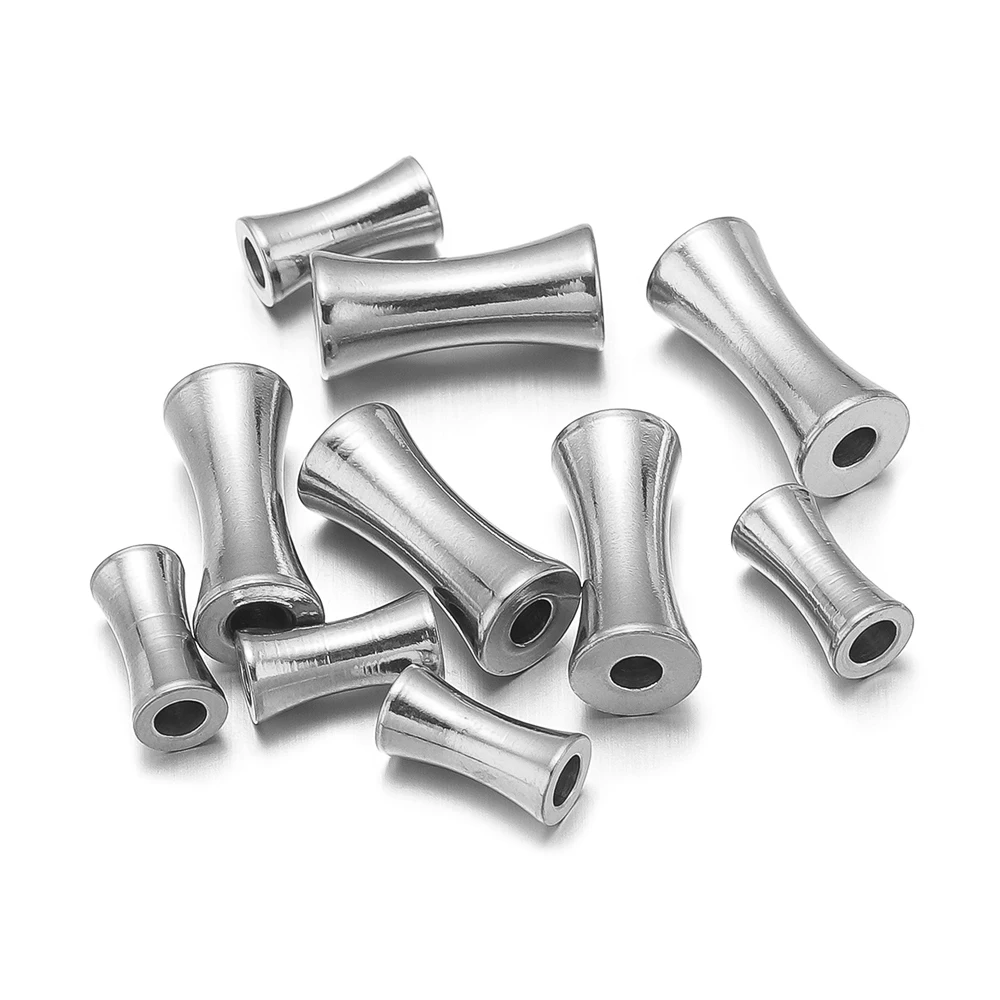 10 Stück Edelstahl-Röhrchen-Abstandsperlen, lose Perlen, Anhänger für die Schmuckherstellung, DIY-Halsketten-Zubehör, Großhandel für Armband-Accessoires – Detail 4