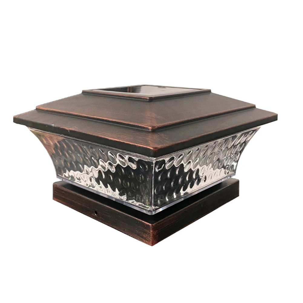 Solar Light Fence Gate Pillar Head LED Lamp 800mAh Garden Gate Solar Powered Lamp Warm White Light for Outdoor House Yard Garden