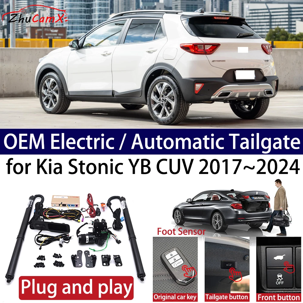 ZhuCamX for Kia Stonic YB CUV 2017~2024 Car OEM Power Electric Automatic One-Click Smart Liftgate Tail Gate Support Opener