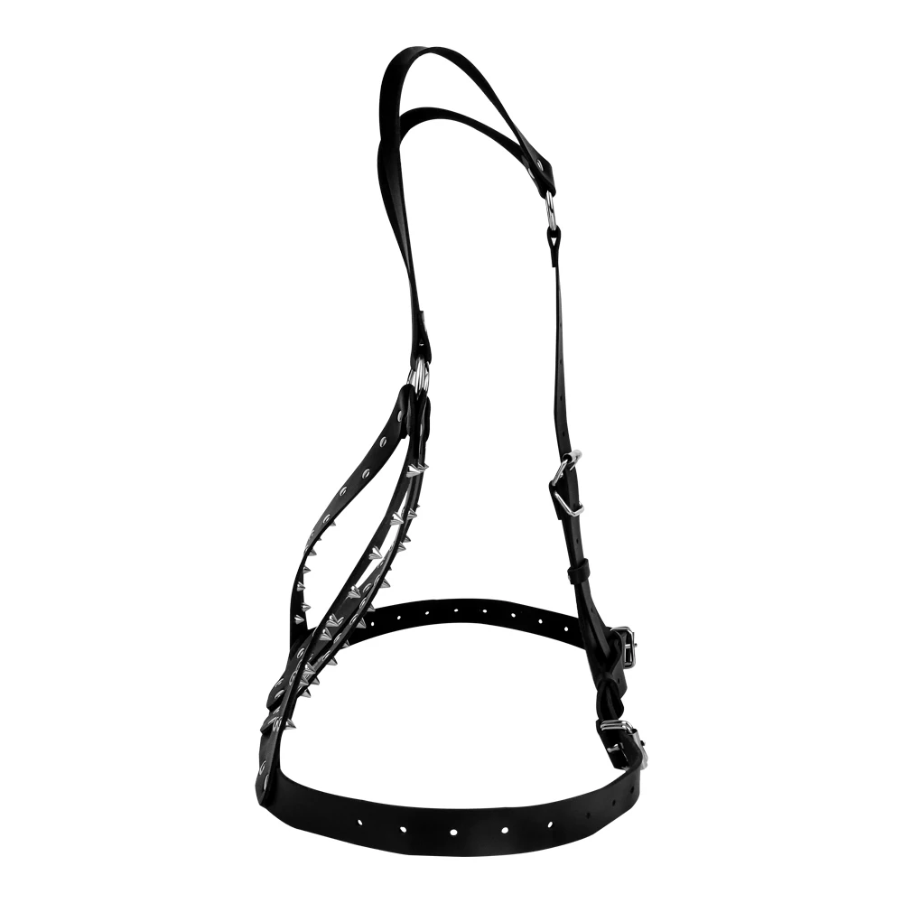 QKKQ-Sujetador de cuero ajustable con cubierta para el pecho, con clavos afilados, Bondage en el pecho, Juguetes sexuales BDSM para mujeres, hombres, juguete para adultos