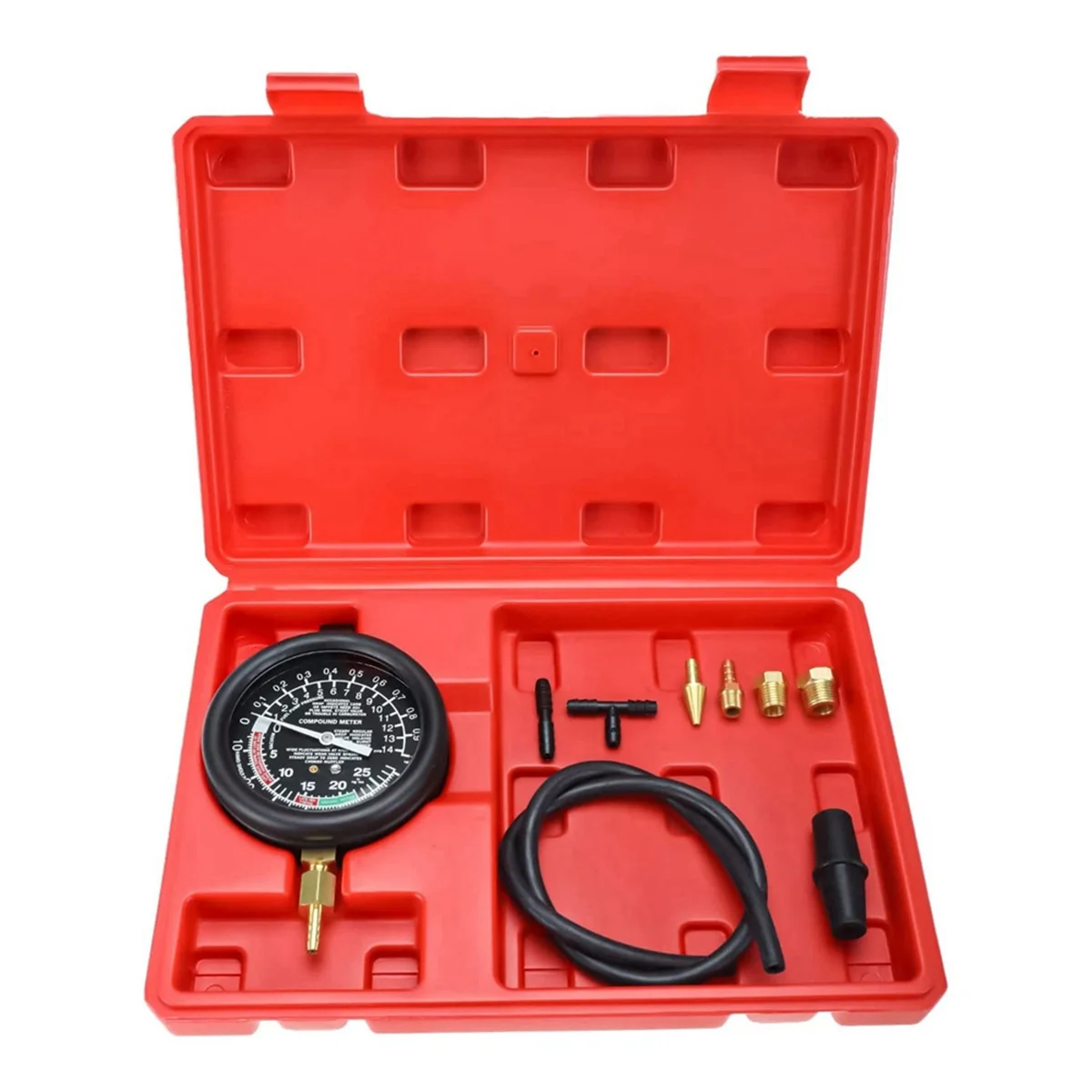 

Car Vacuum and Fuel Pump Tester Gauge Kit, Fuel Pump and Vacuum Tester Gauge, Leak Carburetor Pressure Diagnostics