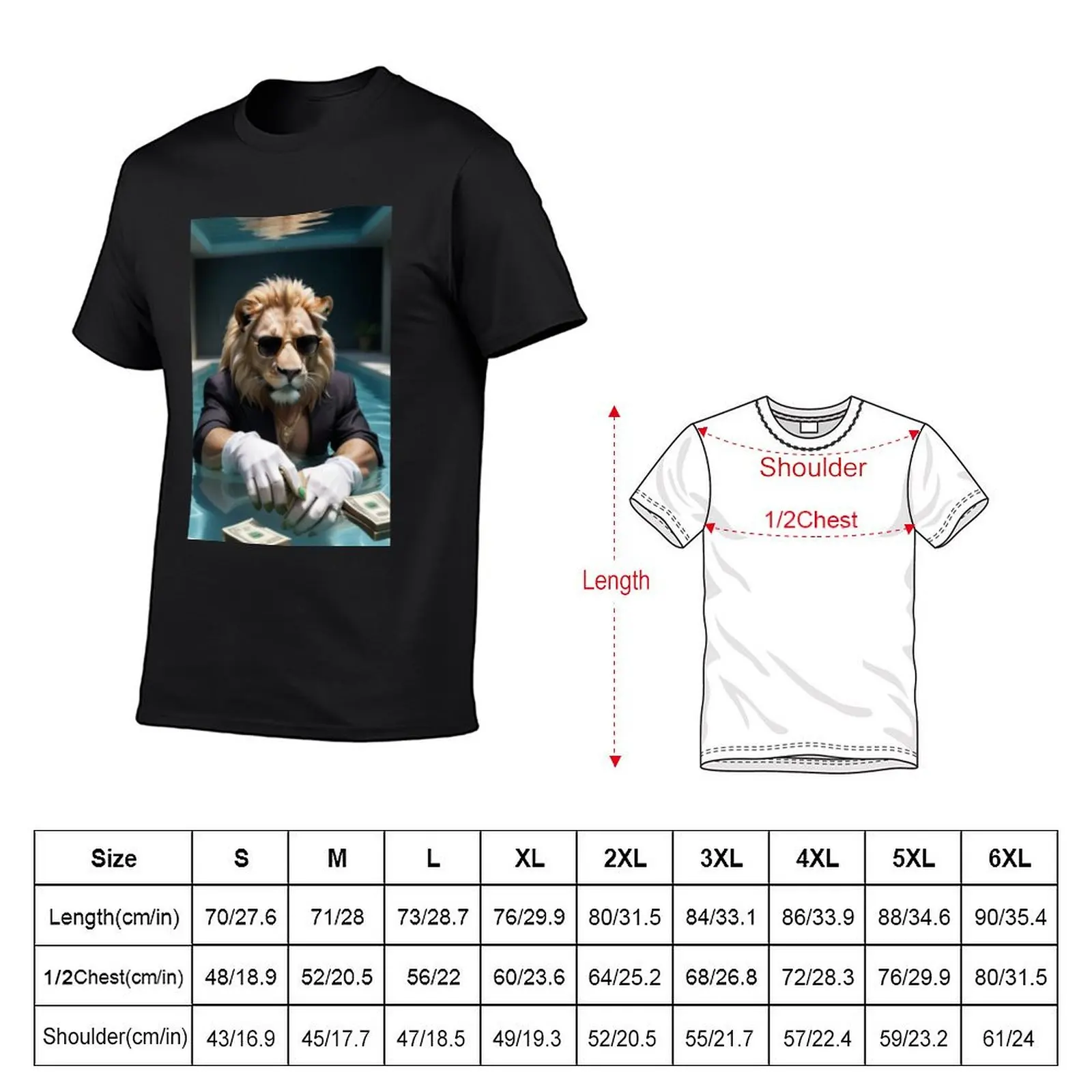 Rich Lions Club T-Shirt sweat plain aesthetic clothes oversized mens big and tall t shirts image 5