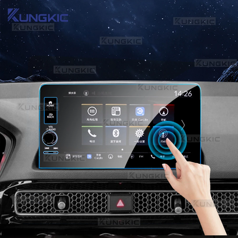 Tempered Glass For Honda CR-V EX-L Sport Touring Pilot HRV Civic 2023 2024  2025 9inch Car GPS Navigation Screen Film Protector