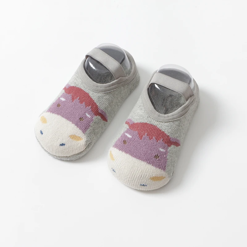 Baby Girls Boys Cute Cartoon Non-slip Cotton Toddler Floor Socks Newborns Animal Pattern First Toddler Shoes