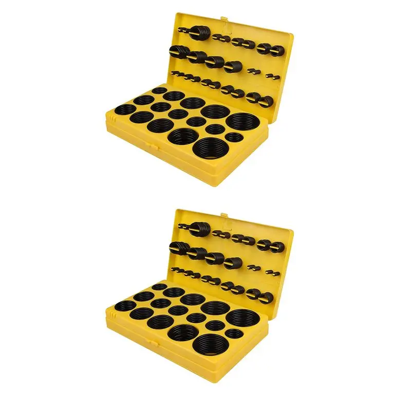 VEHO-840Pcs/32 Sizes Rubber Tap 0-Ring Sealing Gasket Washer Seal Assortment Set High Grade Rubber O-Ring Kit For Maintenance