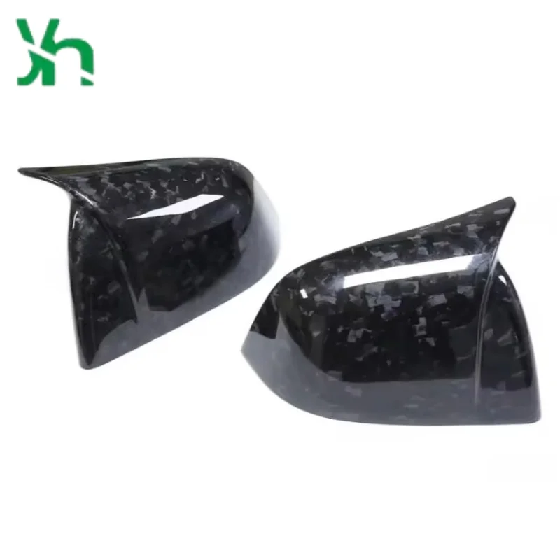 غطاء مرآة من ألياف الكربون على الطراز المزورة لطراز تسلا 3 2016-2022 مرآة الرؤية الخلفية قذيفة الباب مرآة الرؤية الخلفية قذيفة لامعة