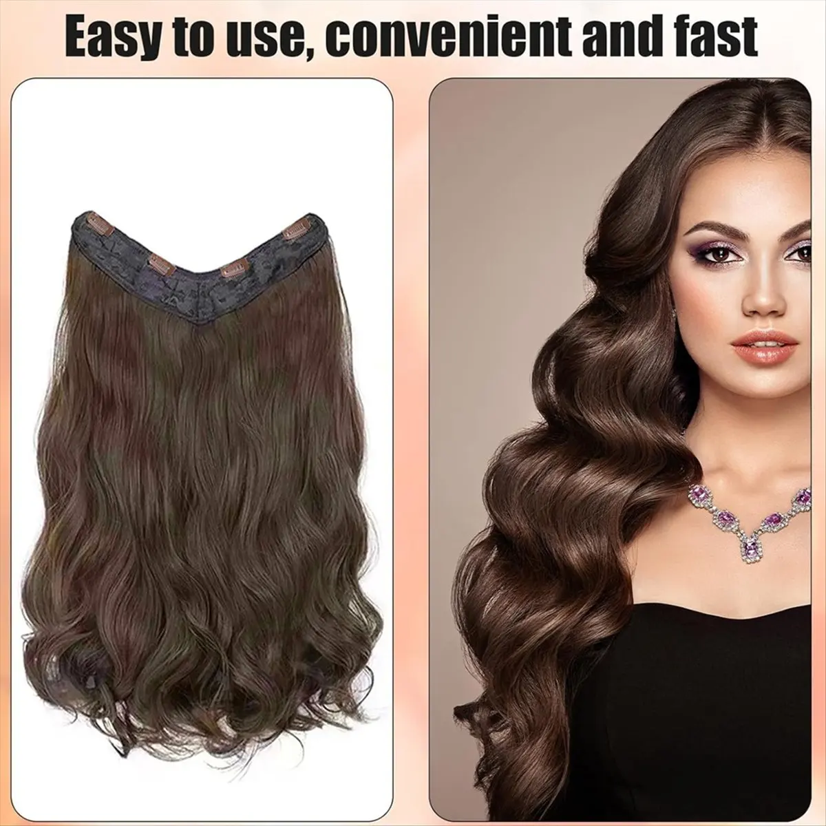 24 Pieces Chunni Clips Hair Extension Wigs Snap Clips Comb Small Snap Wig Accessories for Women DIY